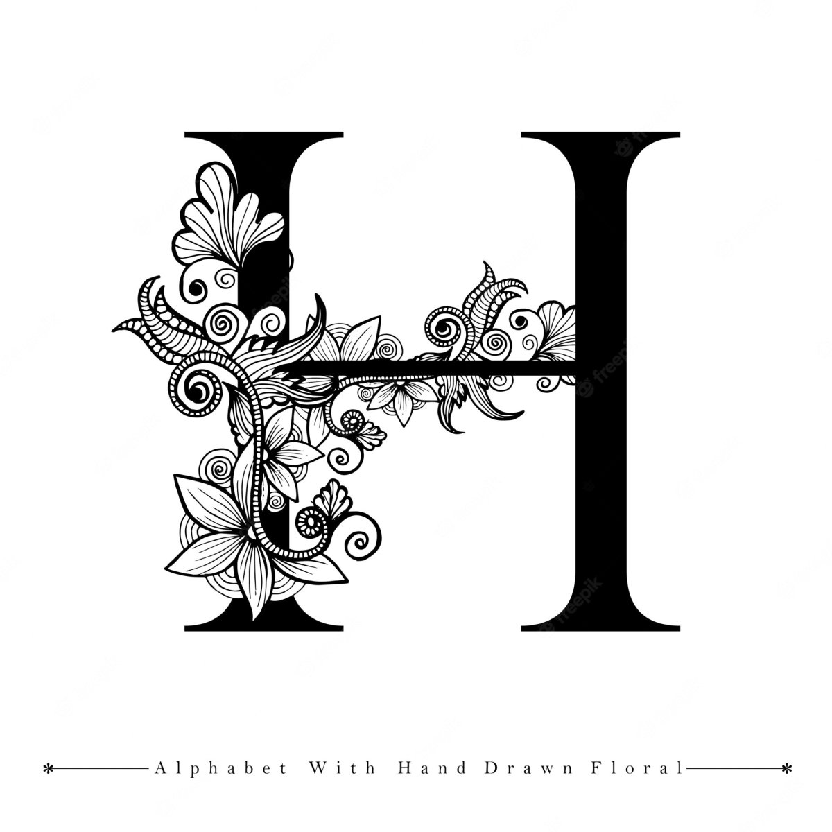 Рисунок буквы н красивые