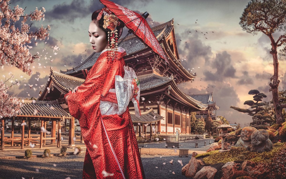 Япония Сакура гейша