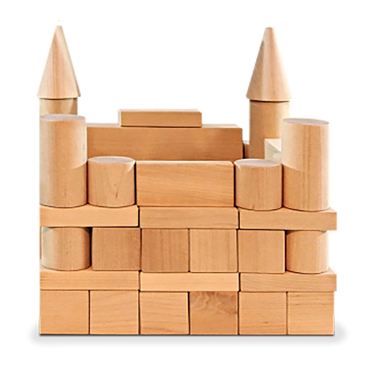 Деревянный конструктор "кубики", 68 деталей