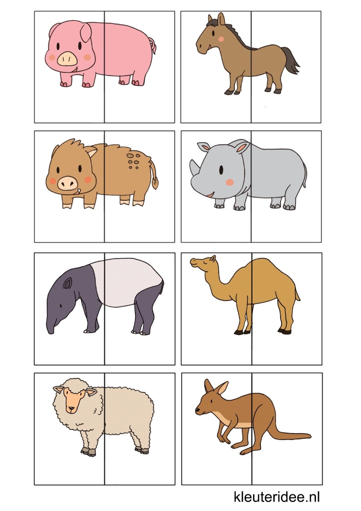 Животные половинки