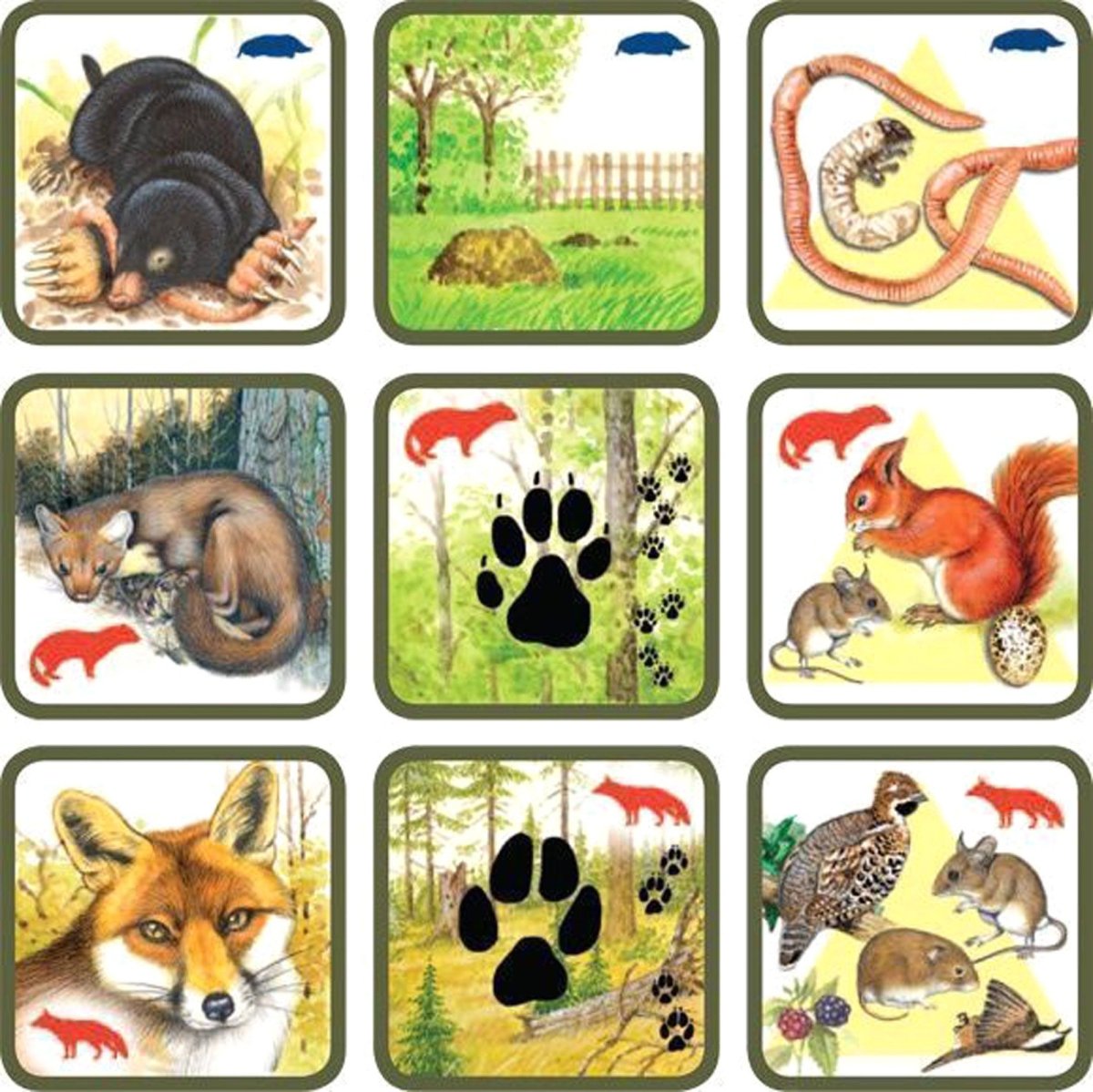 Дидактическая игра чьи следы Дикие животные