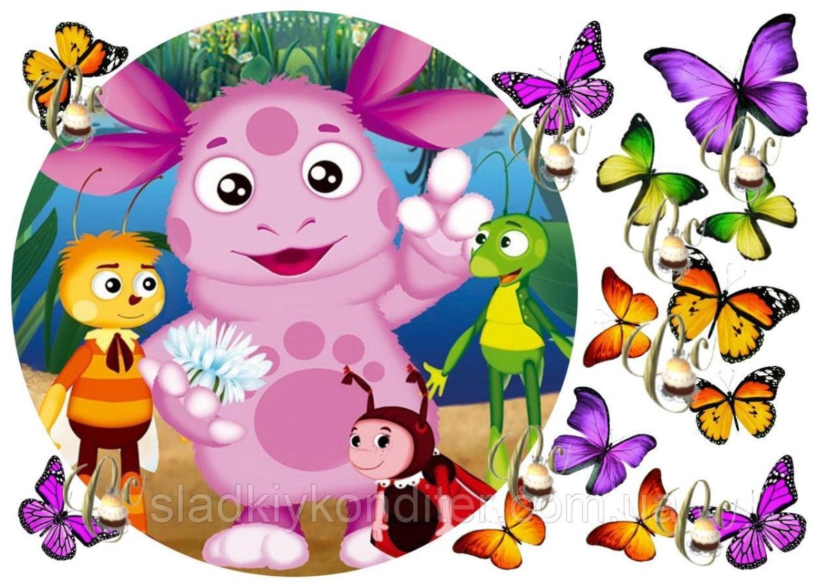 Лунтик на вафельной бумаге