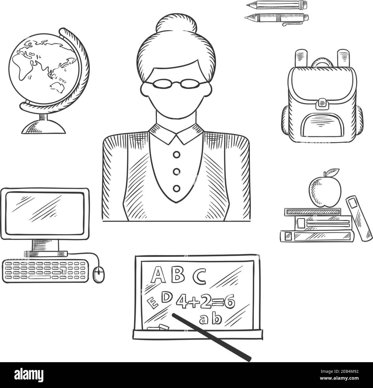 Раскраска учитель