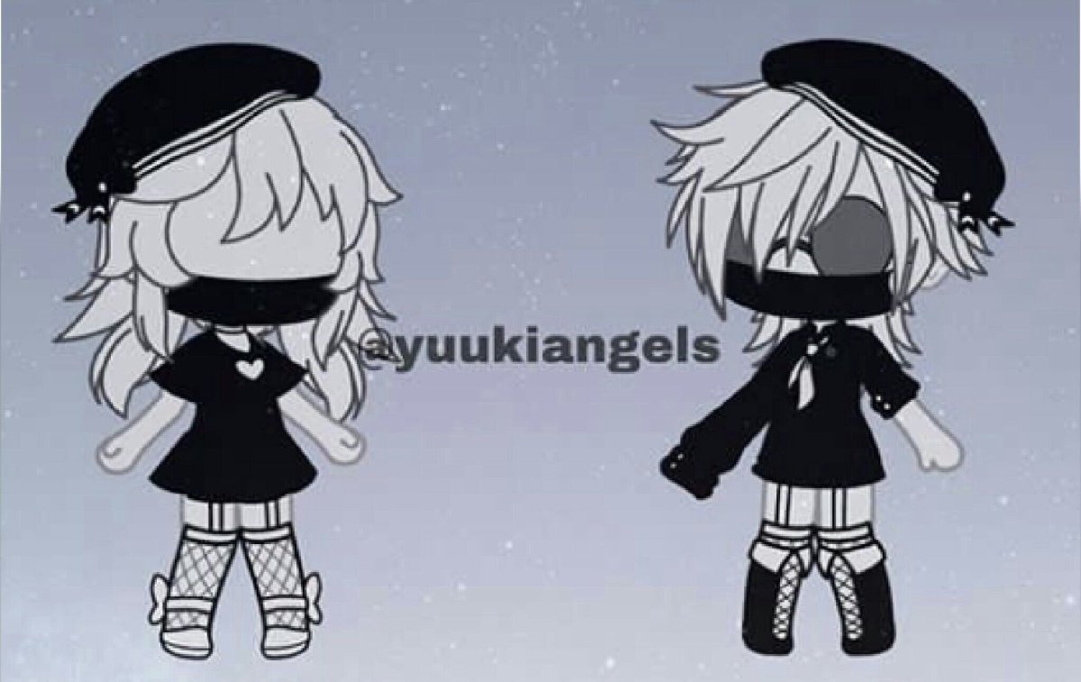 Гача лайф Наряды черные