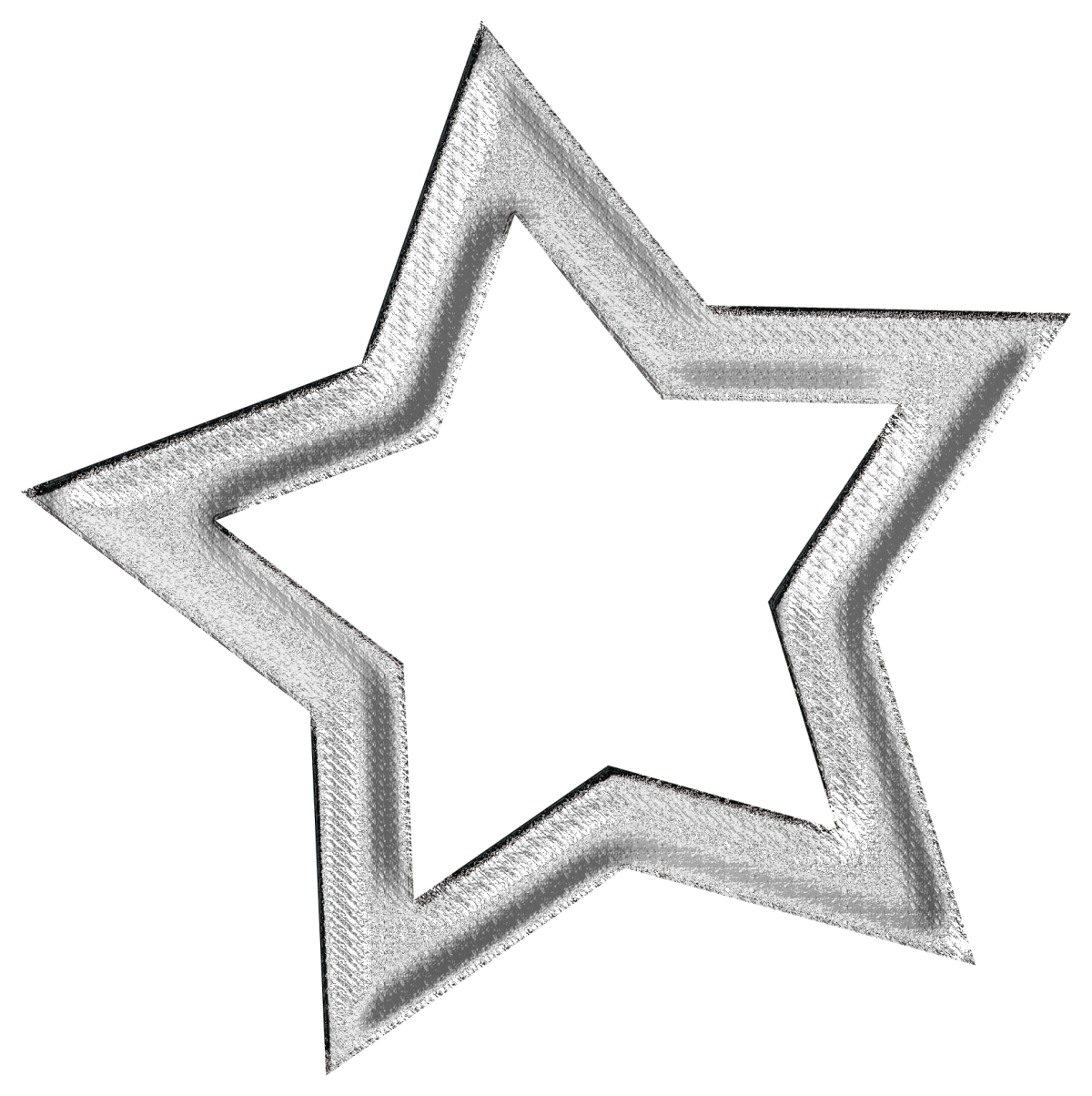 Серебряная пятиконечная звезда