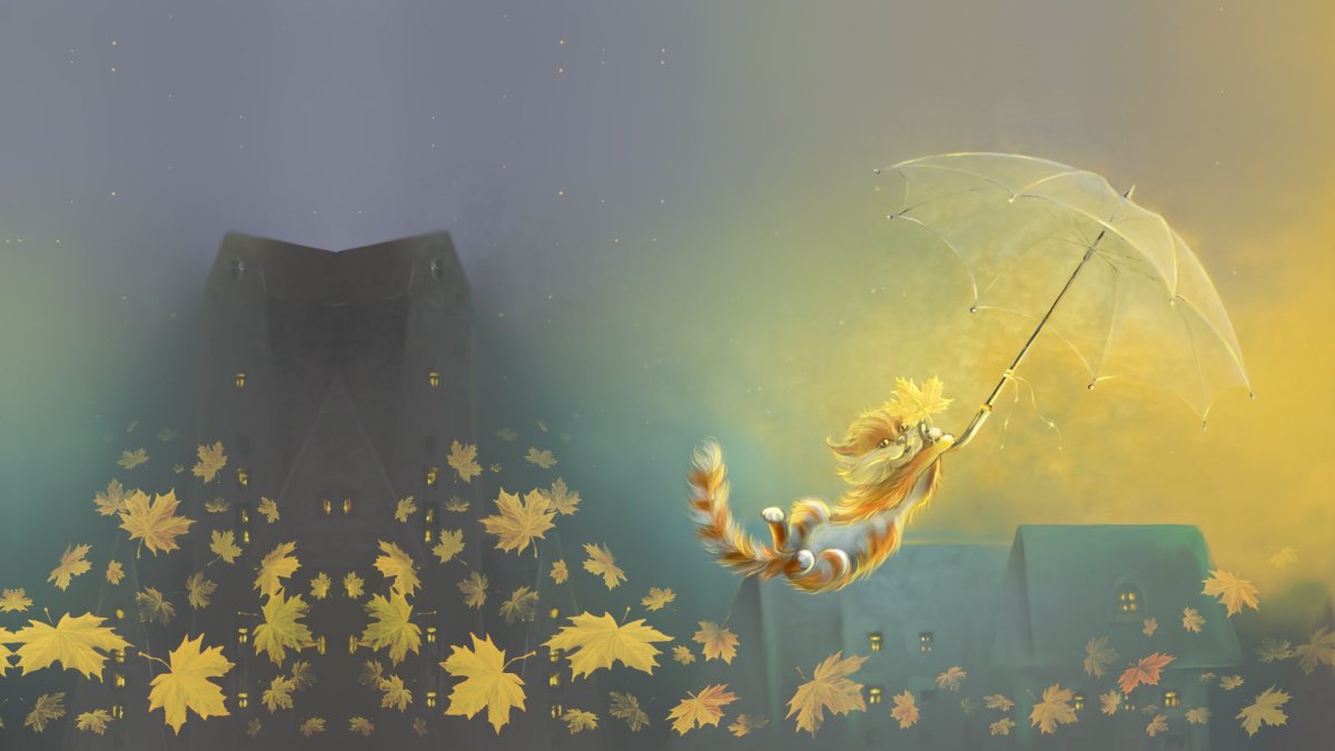 Волшебный зонтик осени