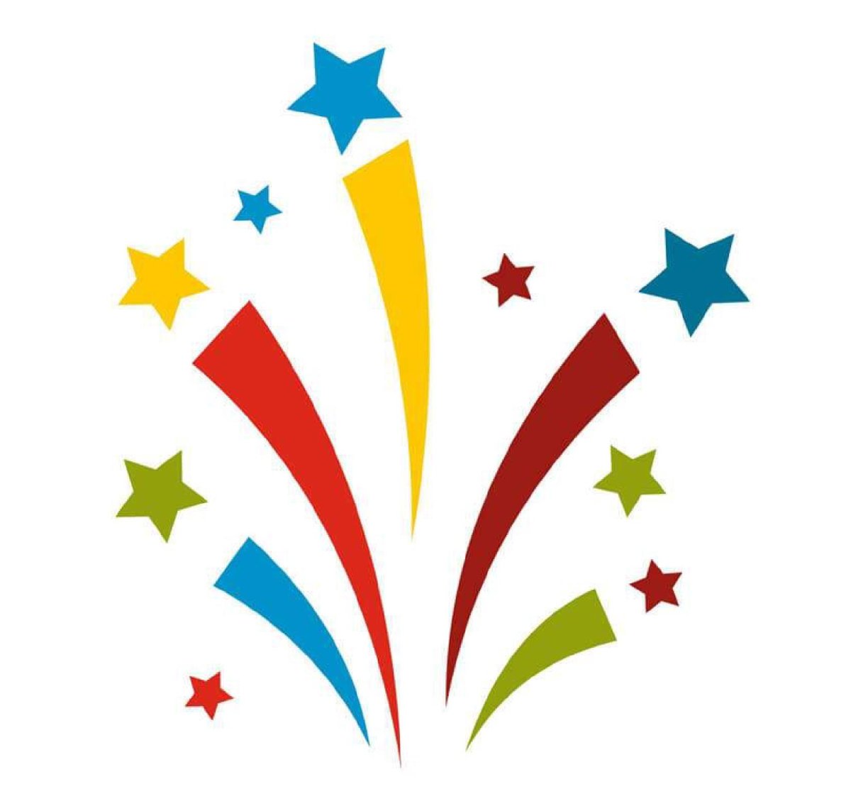 Салют трафарет цветной