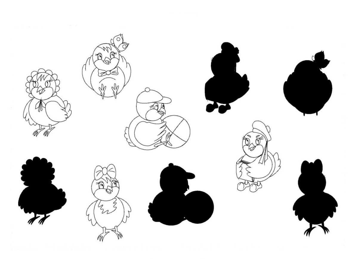 Задания для детей Найди тень