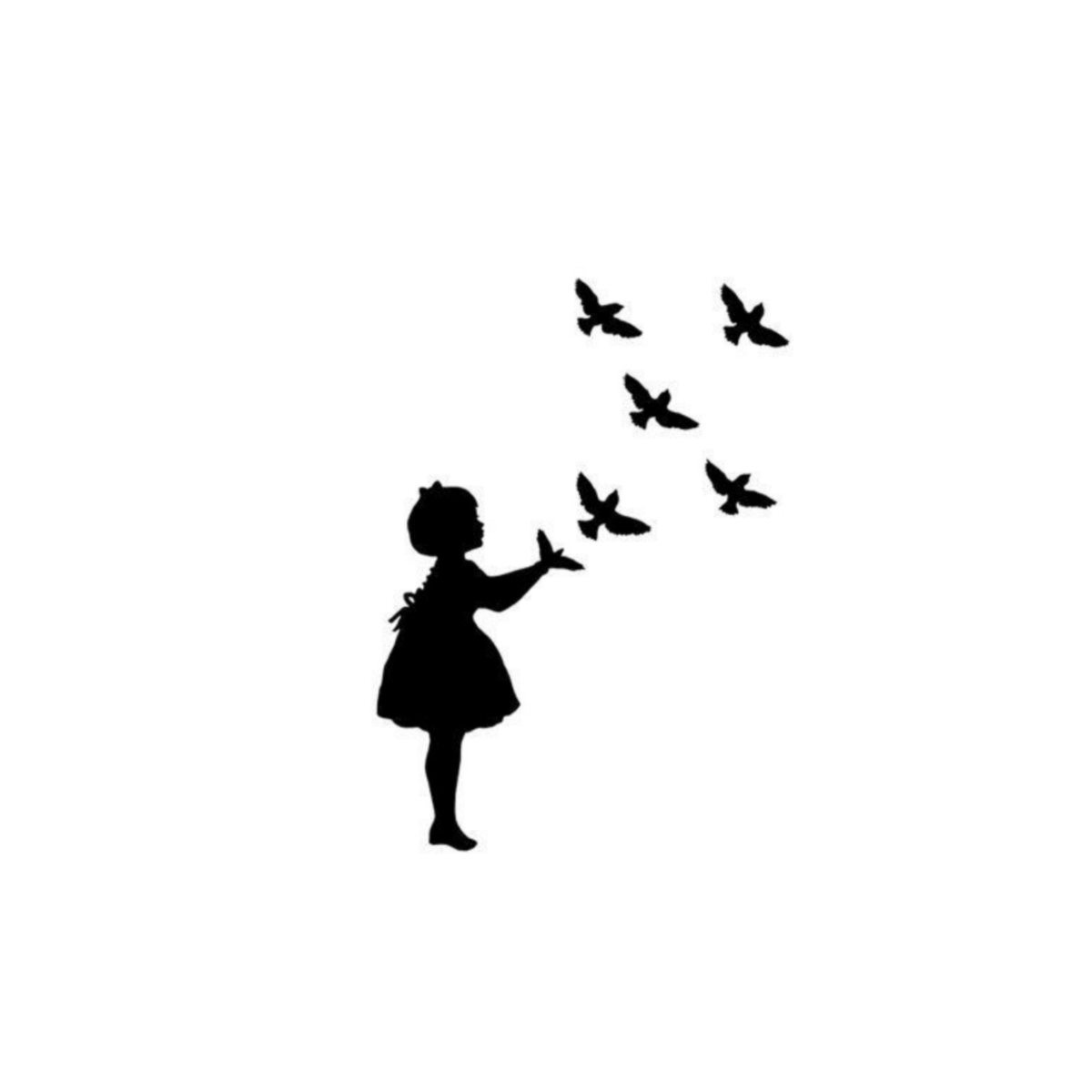 Силуэт маленькой птицы