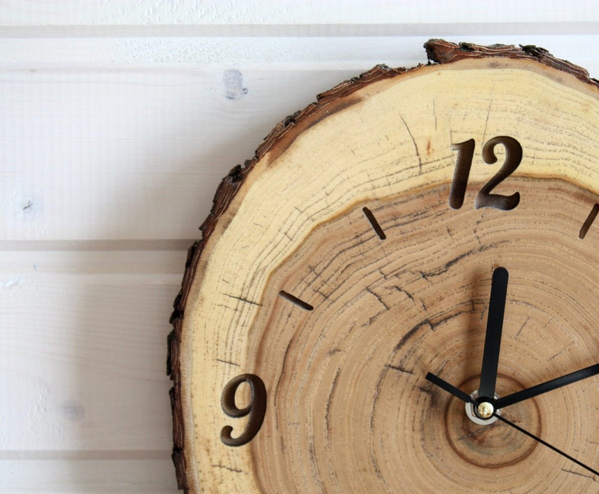 Часы лазерная резка дерево