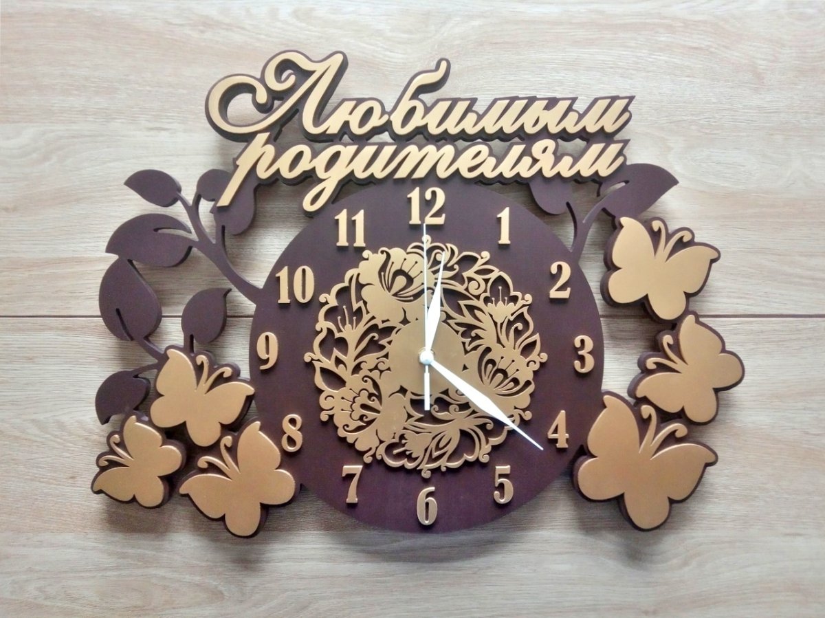 Часы настенные детские из фанеры