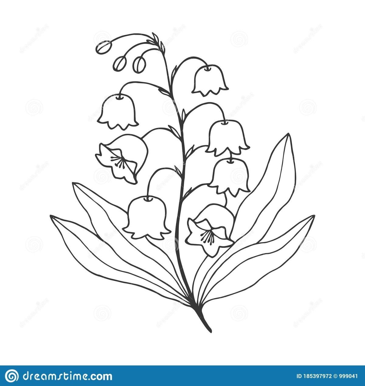 Ландыш мультяшный