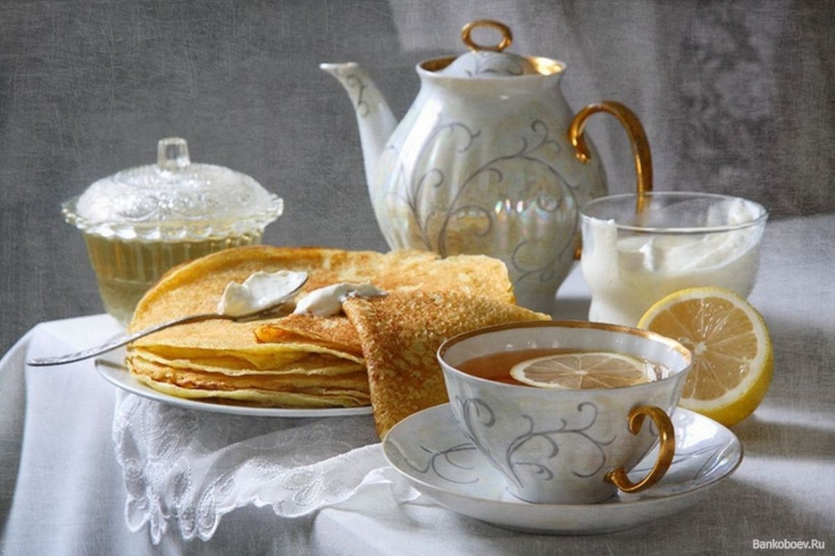 Приятного чаепития с блинами