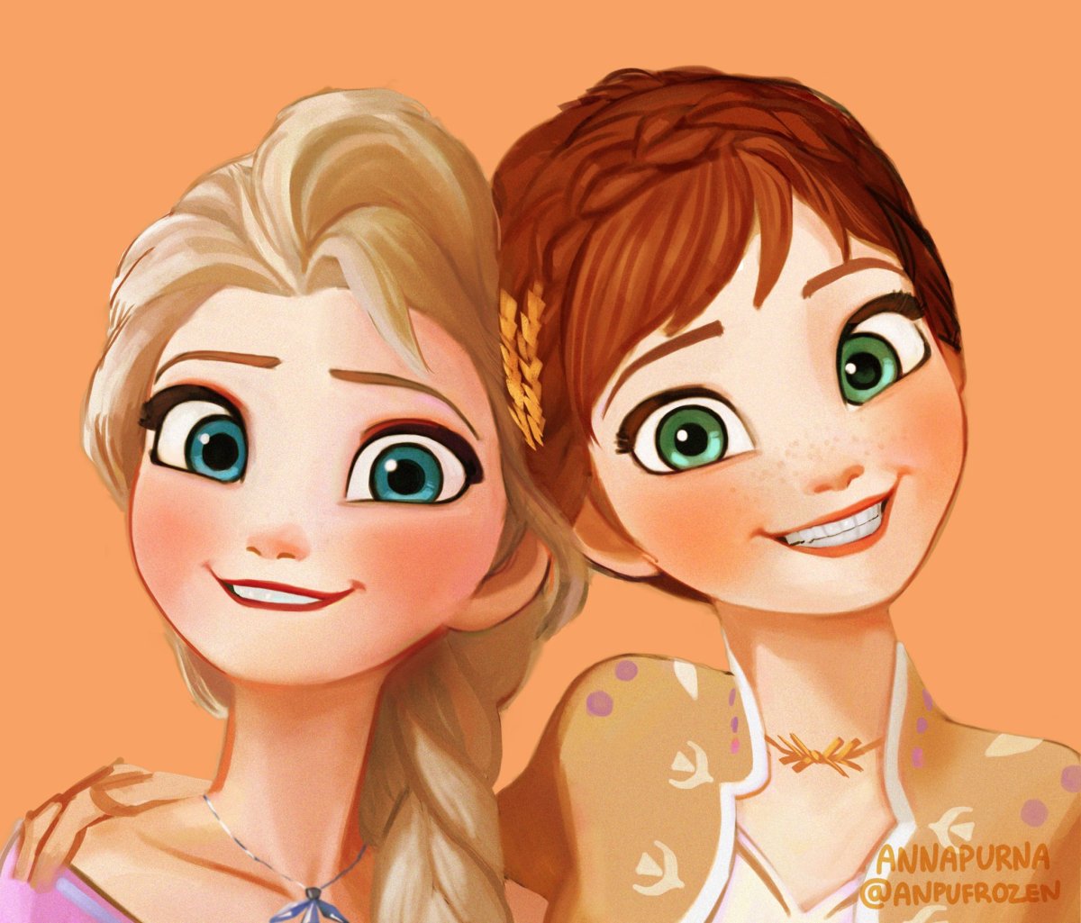 Раскраска Эльза и Анна