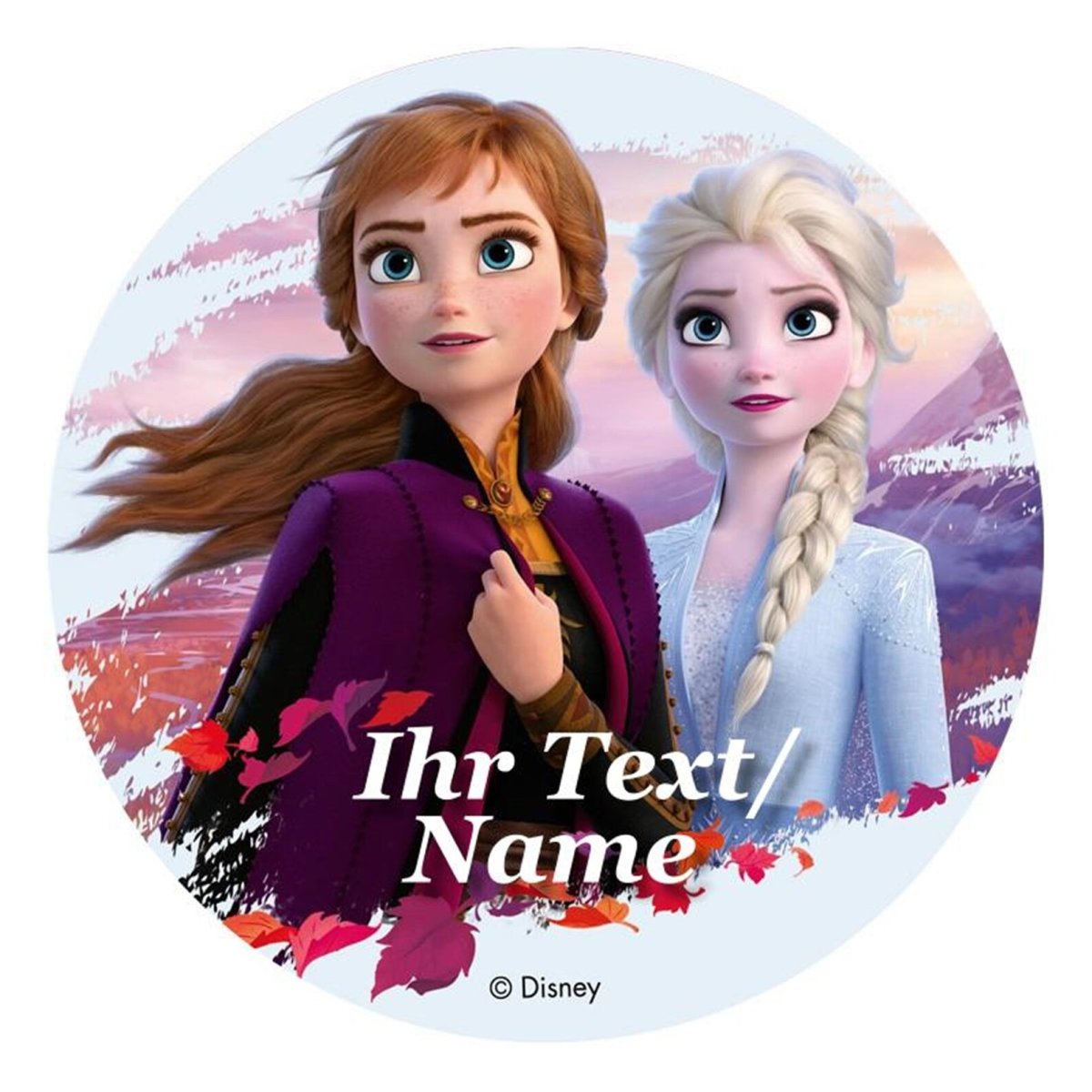 Холодное сердце Эльза и Анна круглая