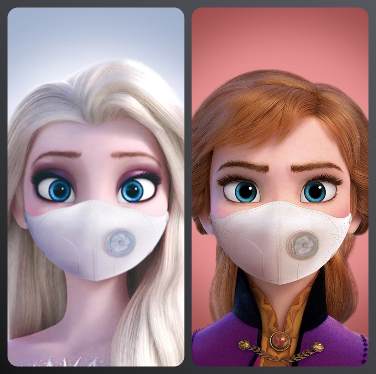 Эльза и Анна для срисовки