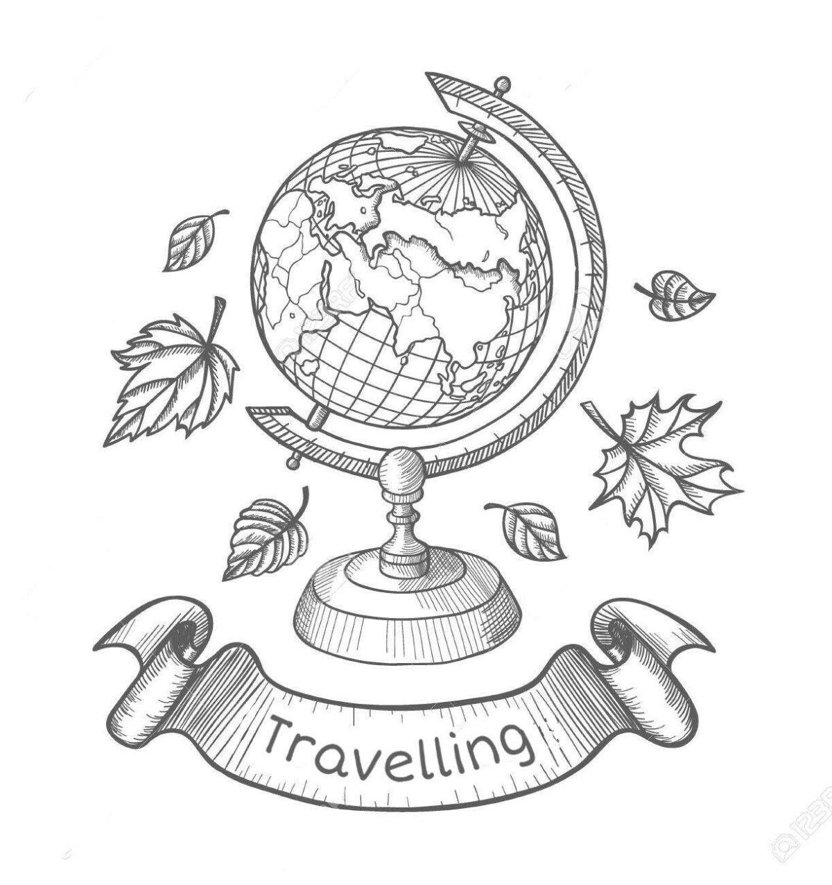 Глобус раскраска