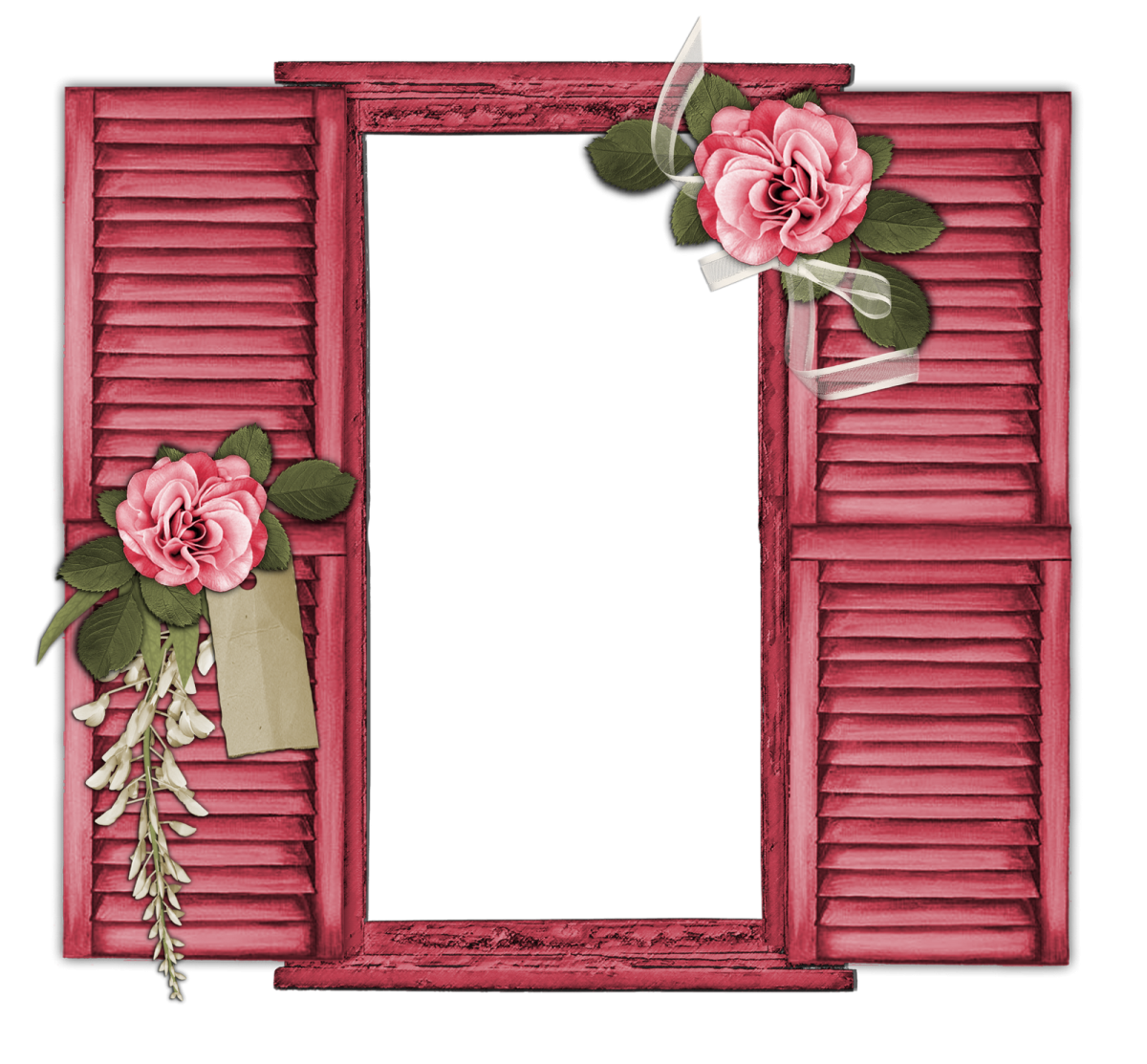 Акварель окно с цветами