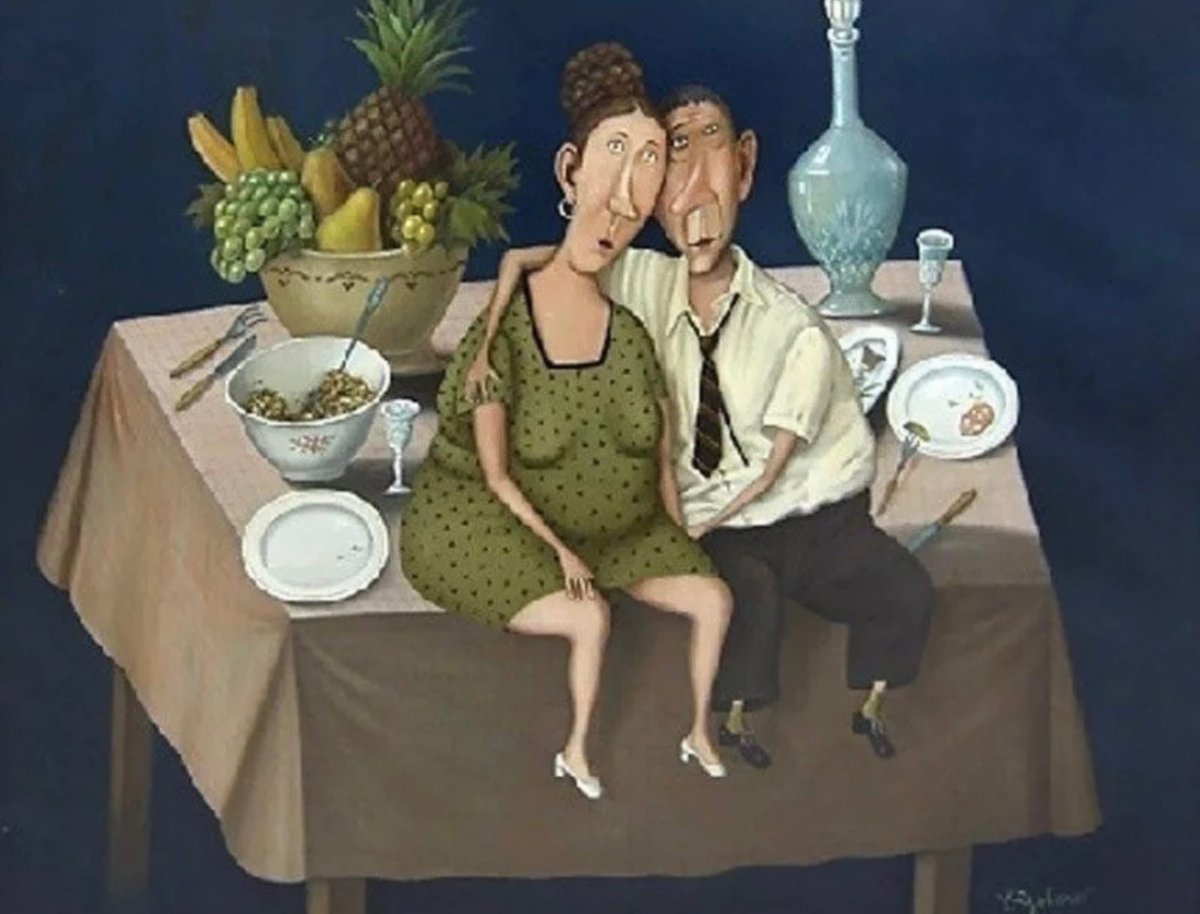 Художник Валентин Губарев застолье