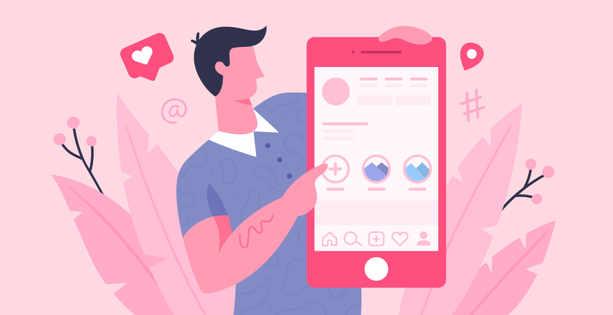Инстаграм иллюстрация