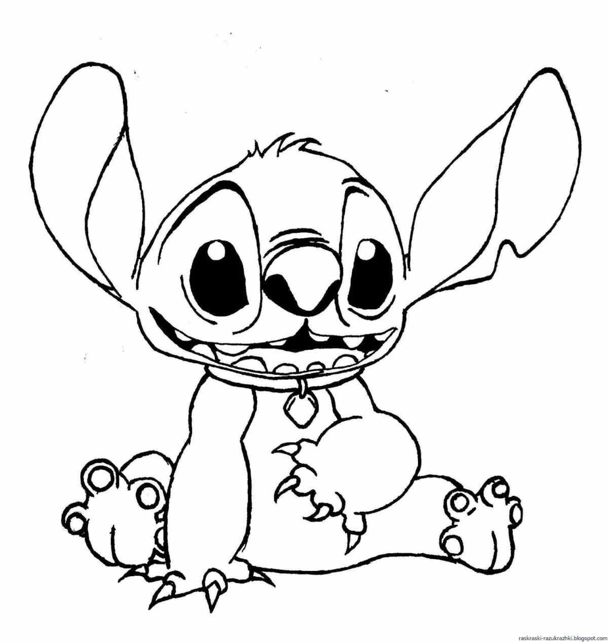 Раскраски Стич милые