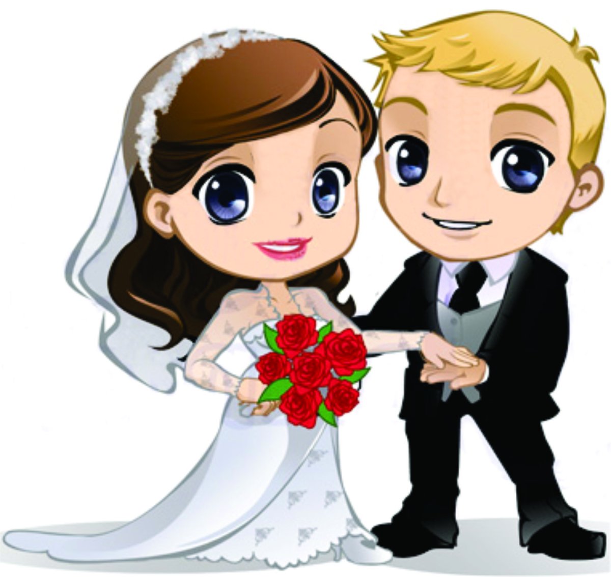Мультяшная пара свадьба