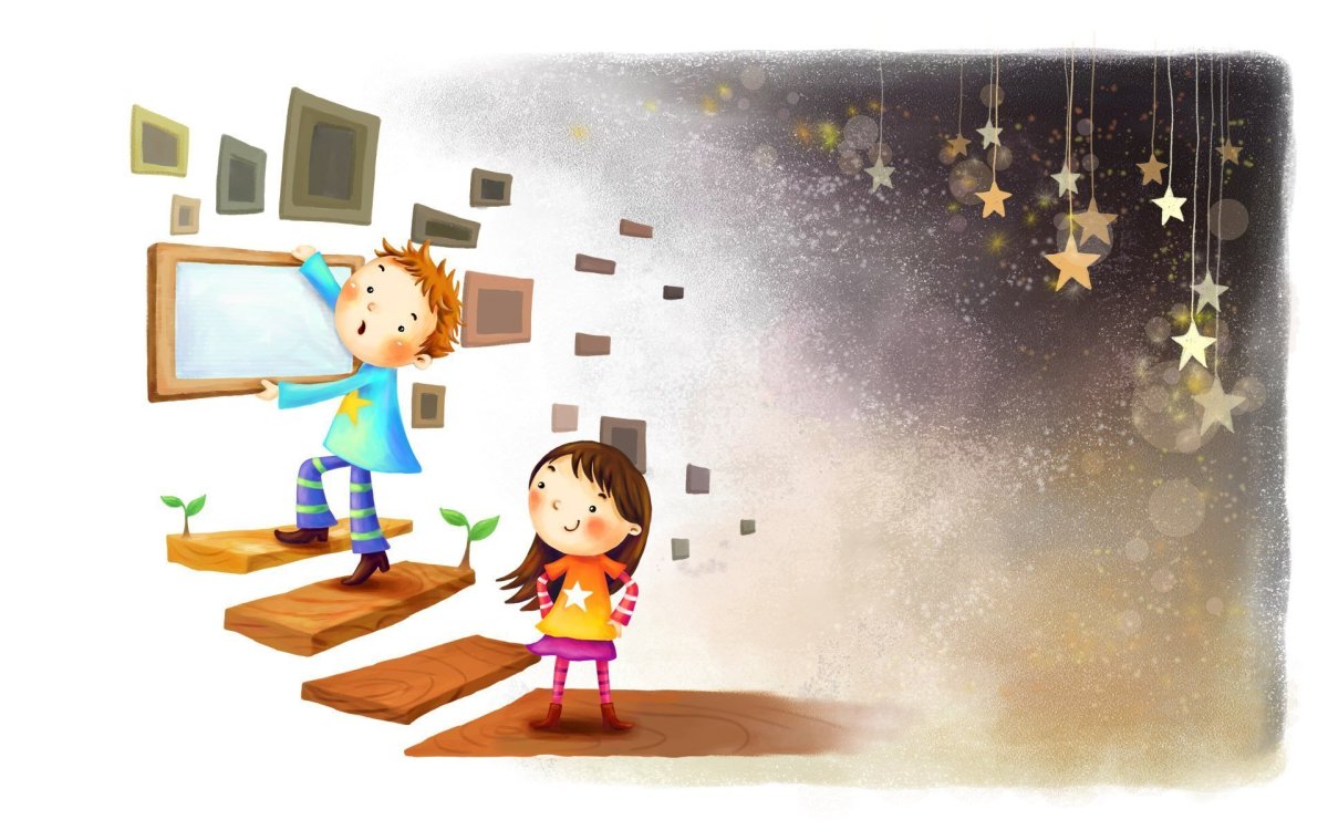 Интересный фон с детьми для презентации