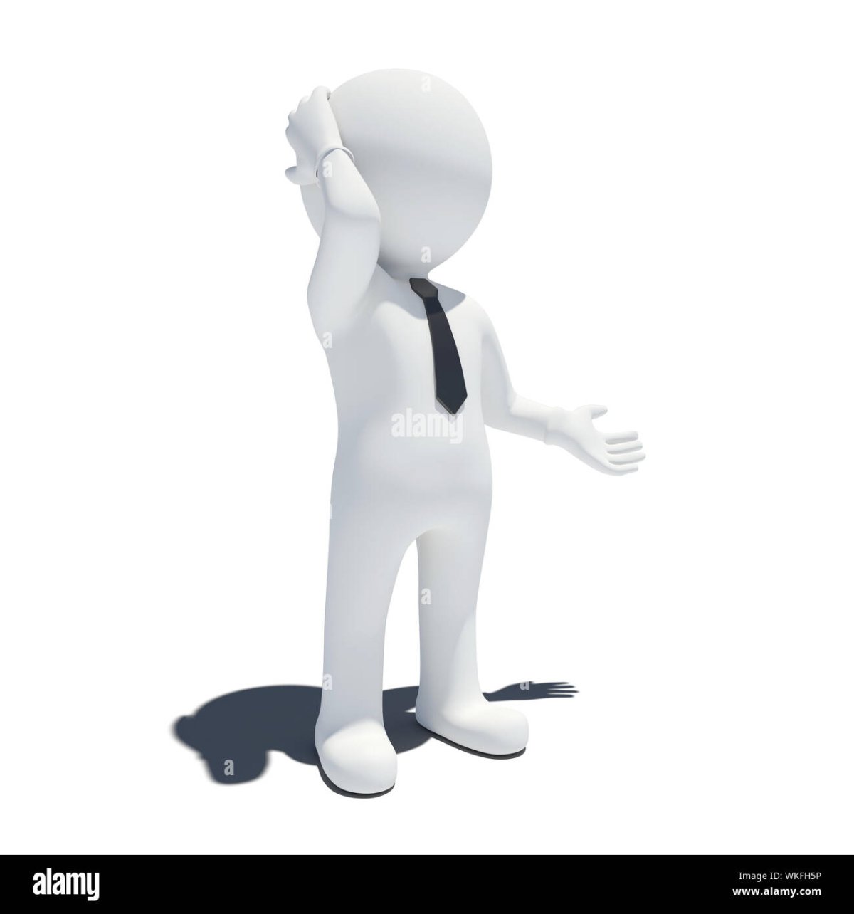 Задумчивый человек 3д