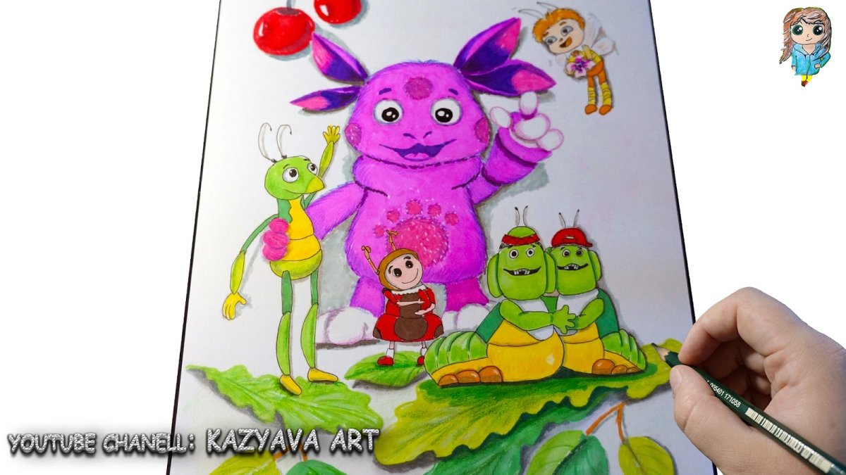 Раскраска Лунтик