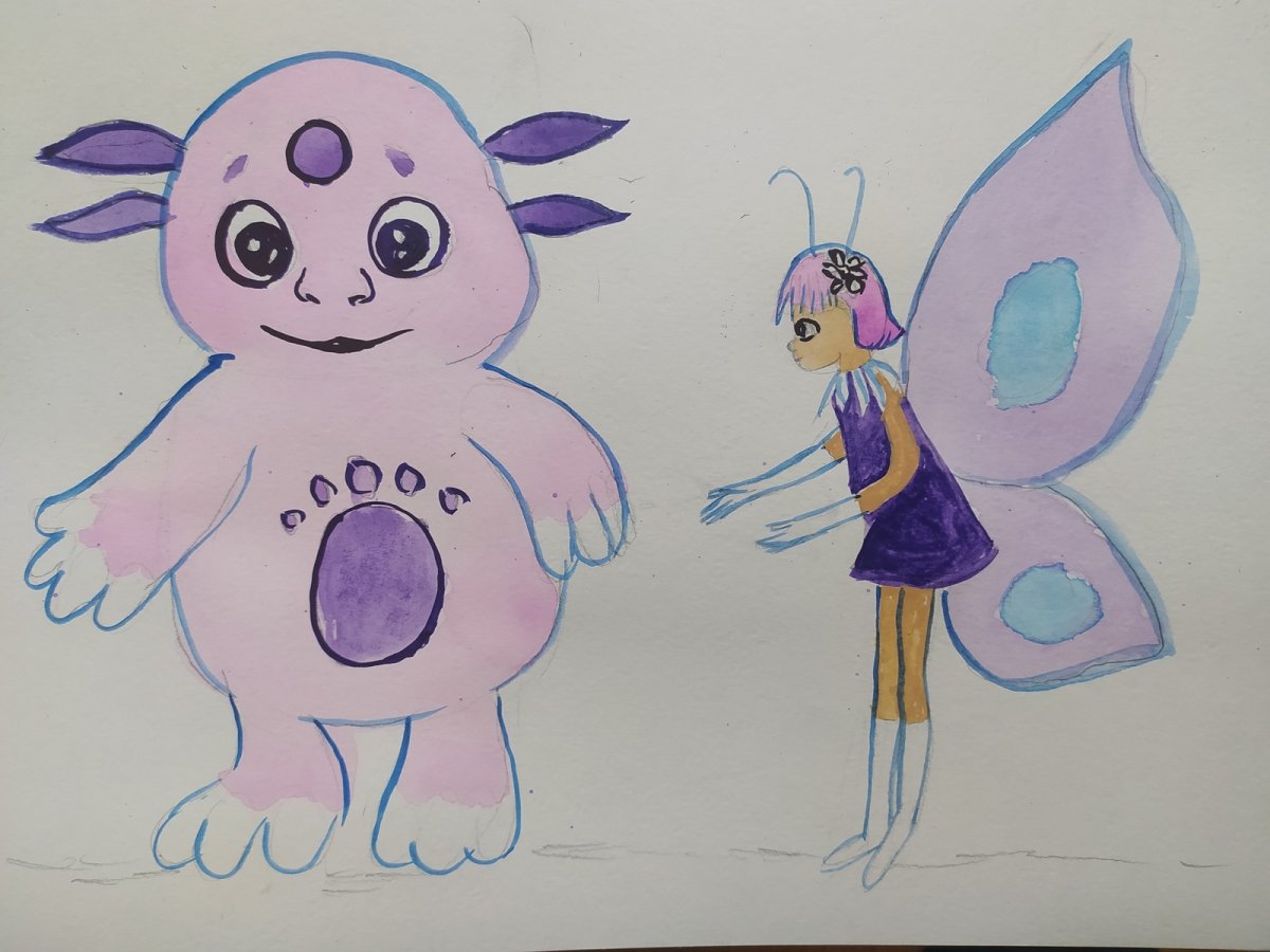 Лунтик раскраска Пупсень