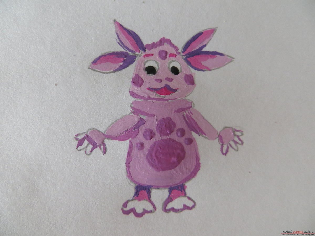 Лунтик трафарет