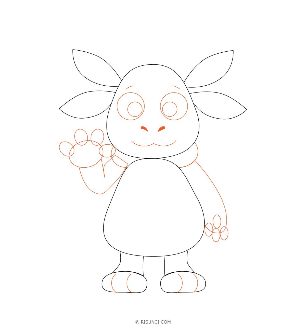 Лунтик нарисовать маркерами