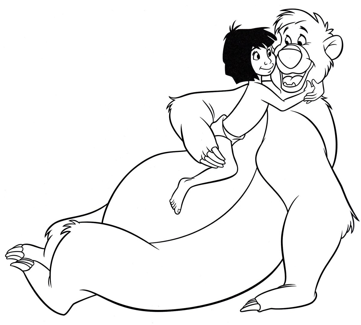 Киплинг Маугли раскраска