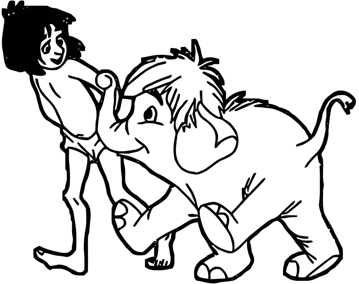 Раскраска Маугли Советский