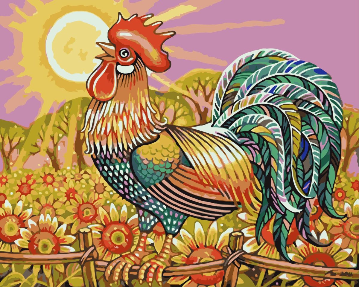 Мозаичная картина "петушок"