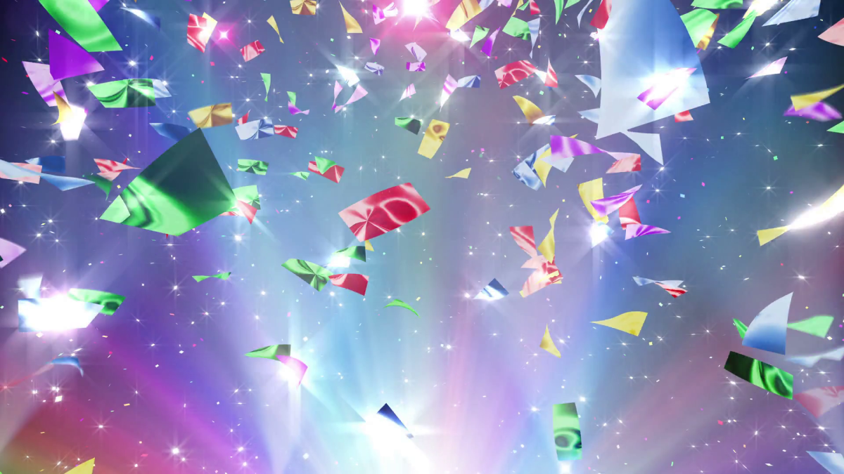 День рождения конфетти