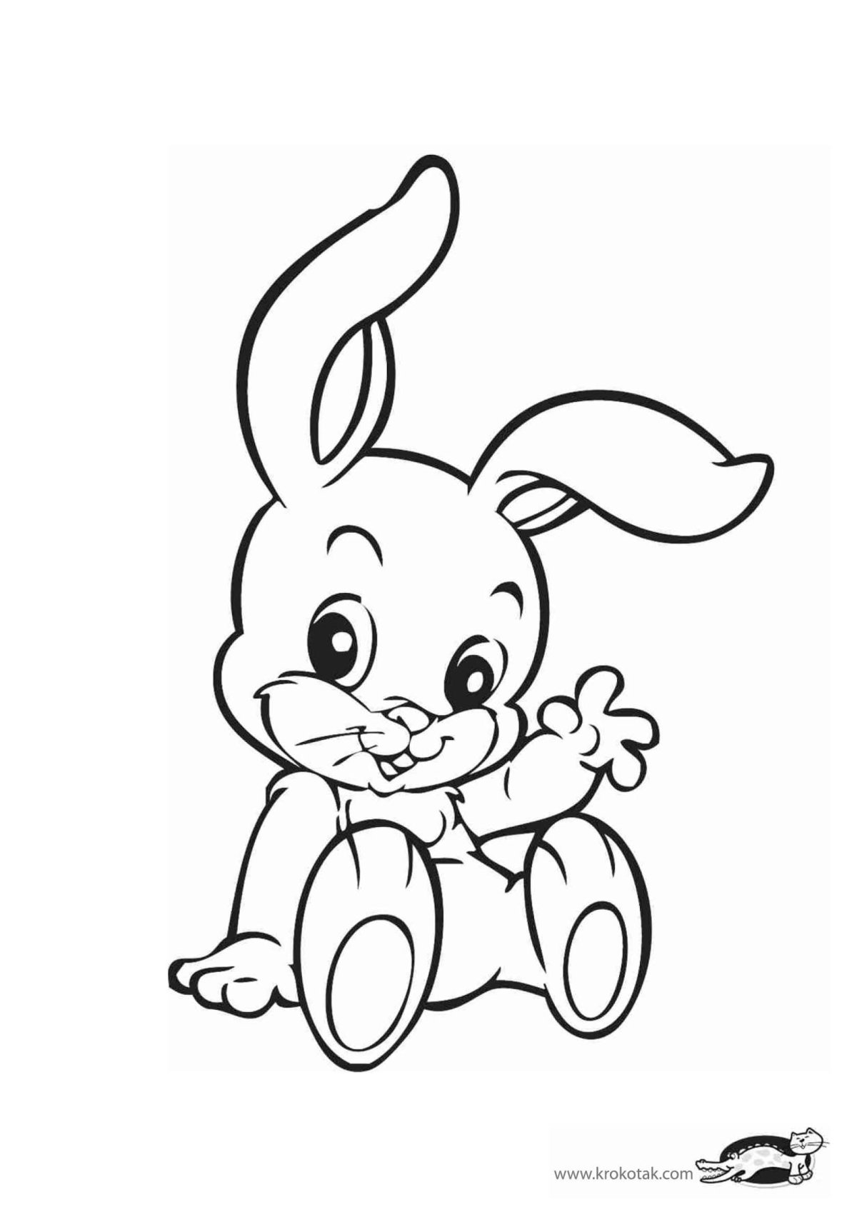 Раскраска «Зайка»