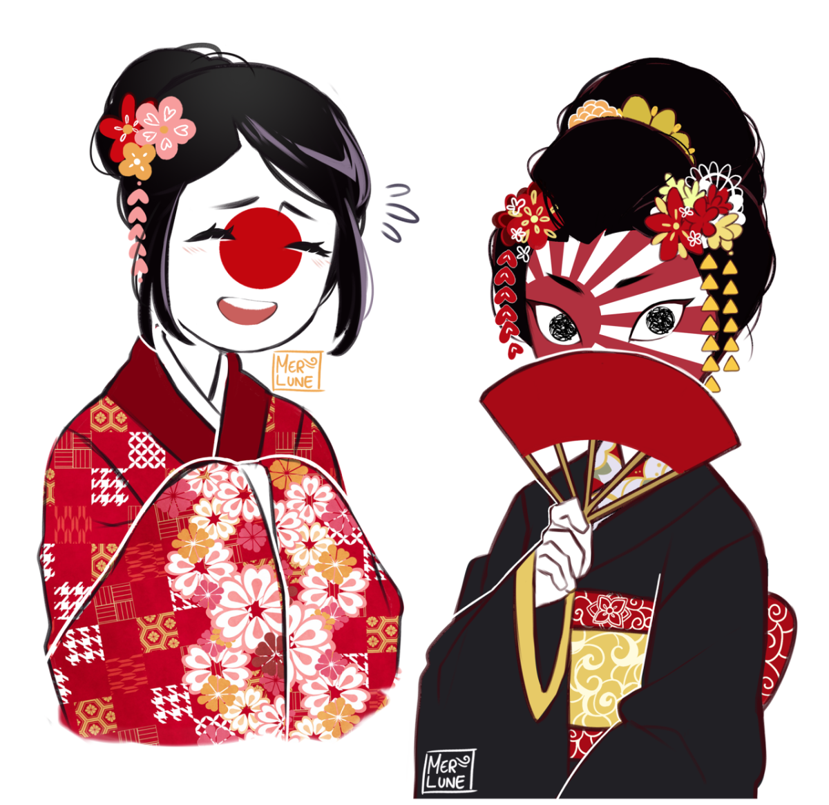 Countryhumans Япония в кимоно