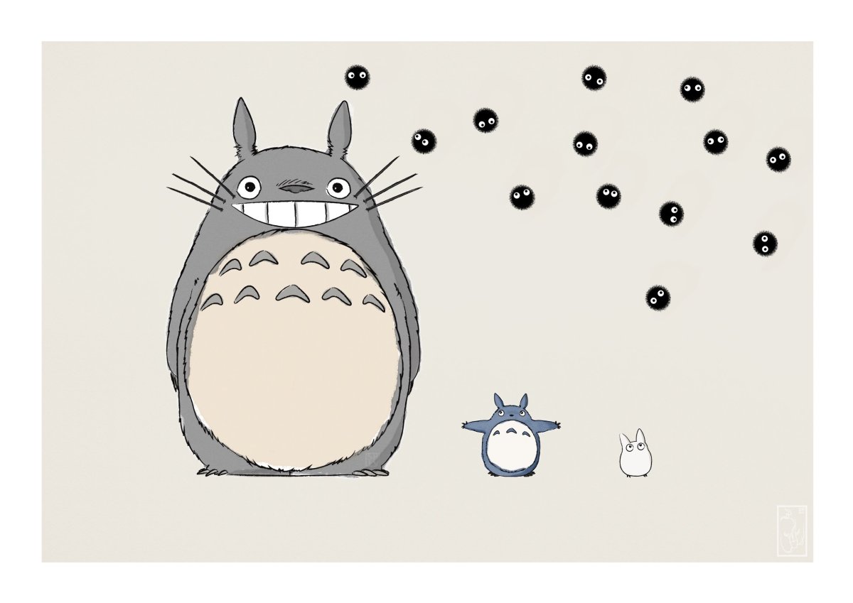 Тоторо рисунок карандашом