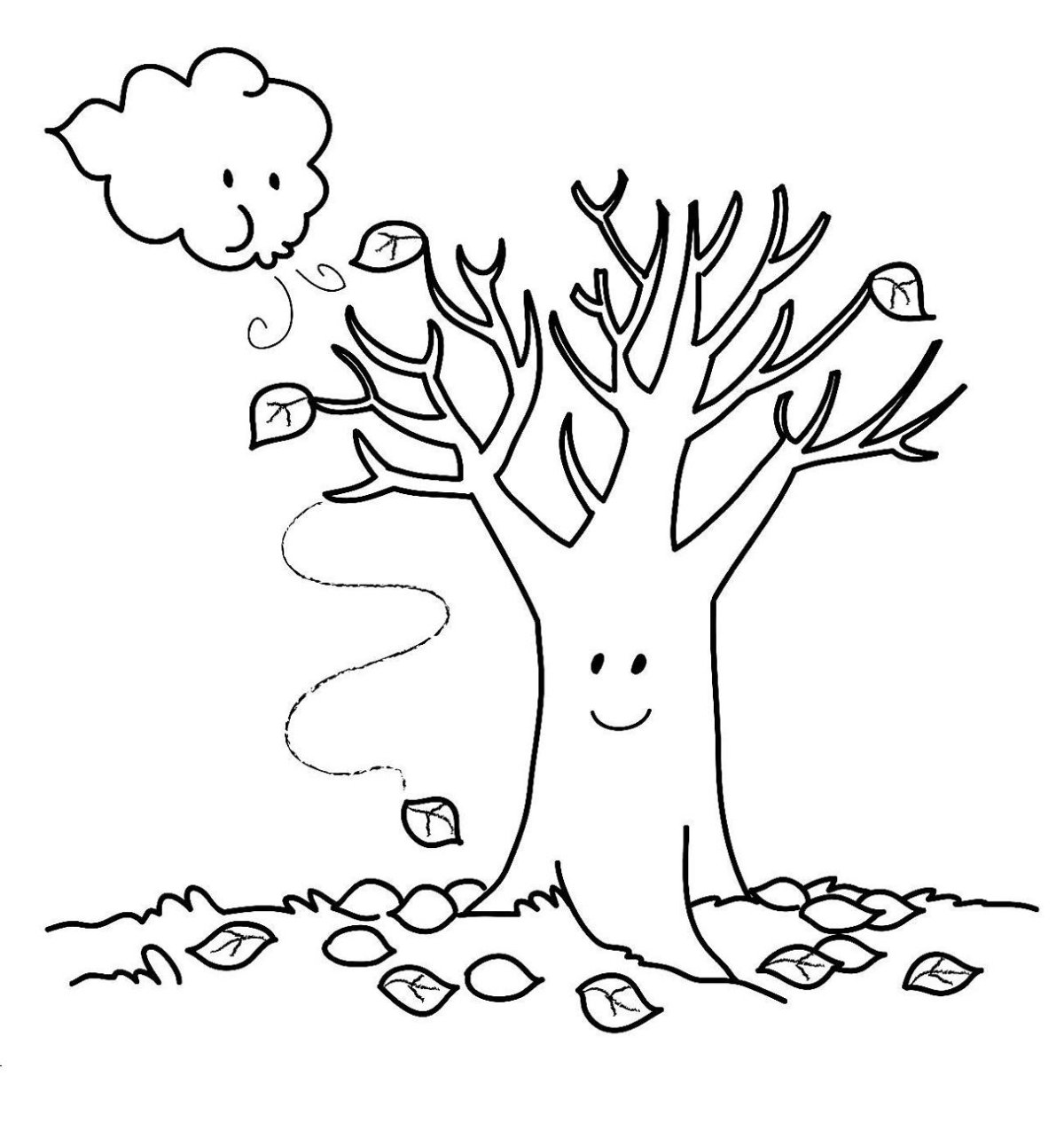 Трафарет дерева для вырезания