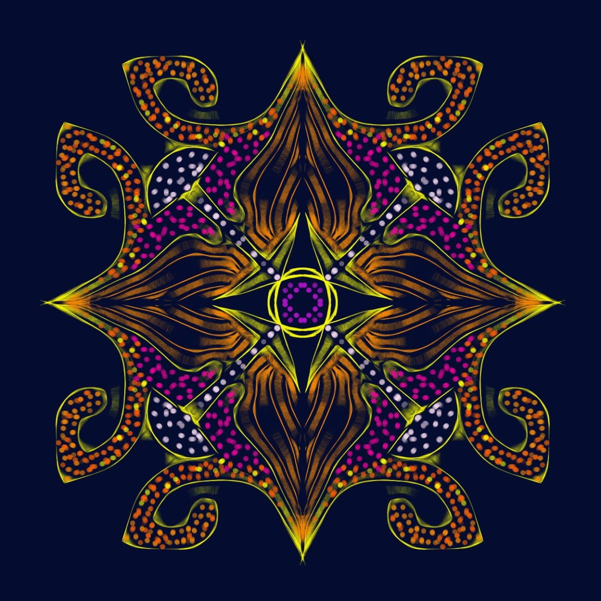 Мандала индиго