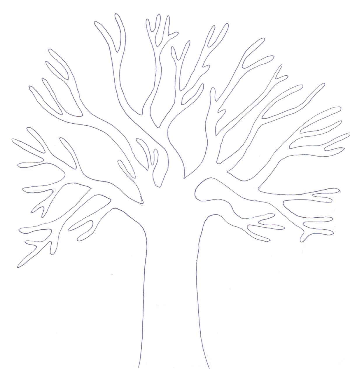 Ветвистое дерево без листьев