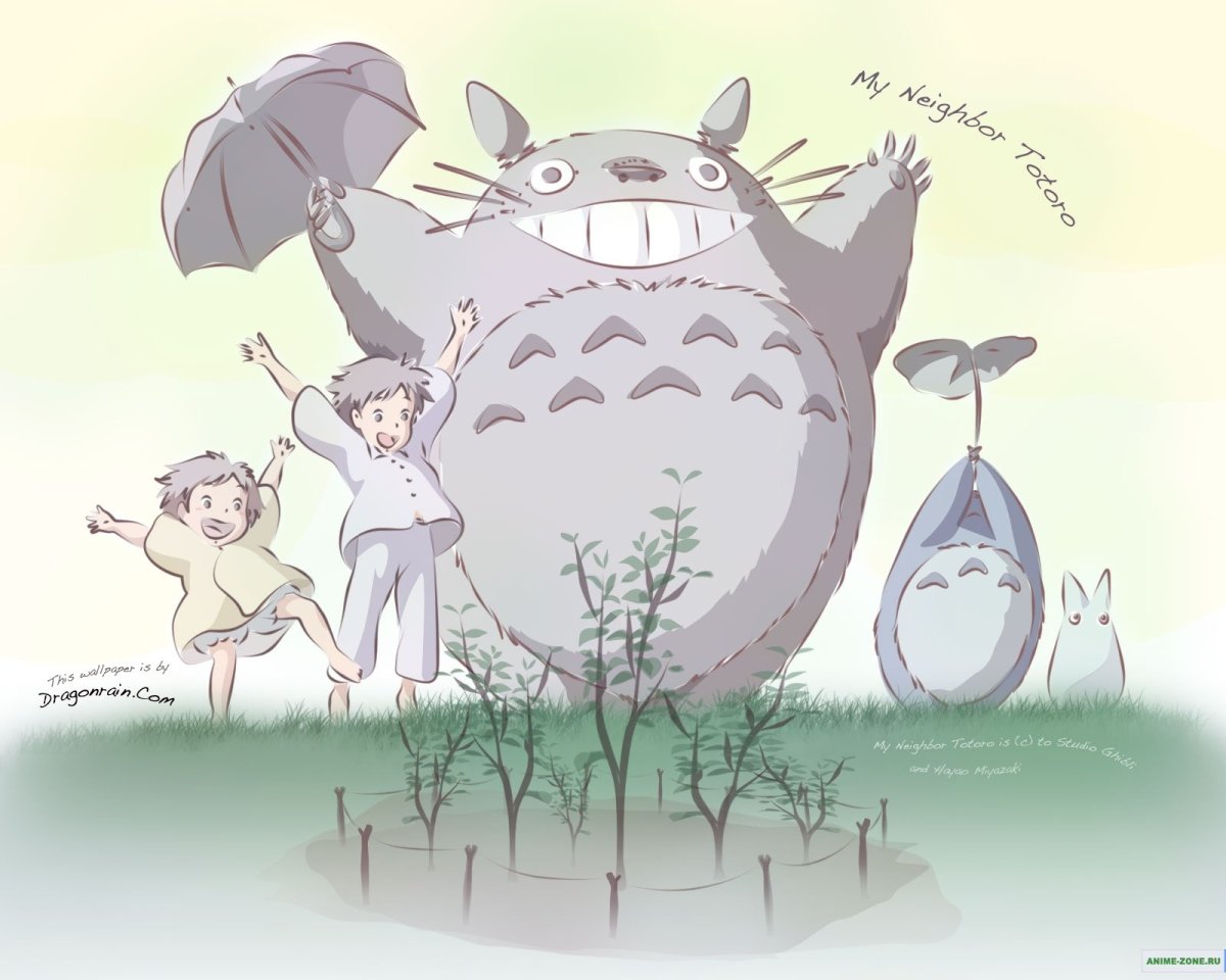 Аниме мой сосед Тоторо рисунок