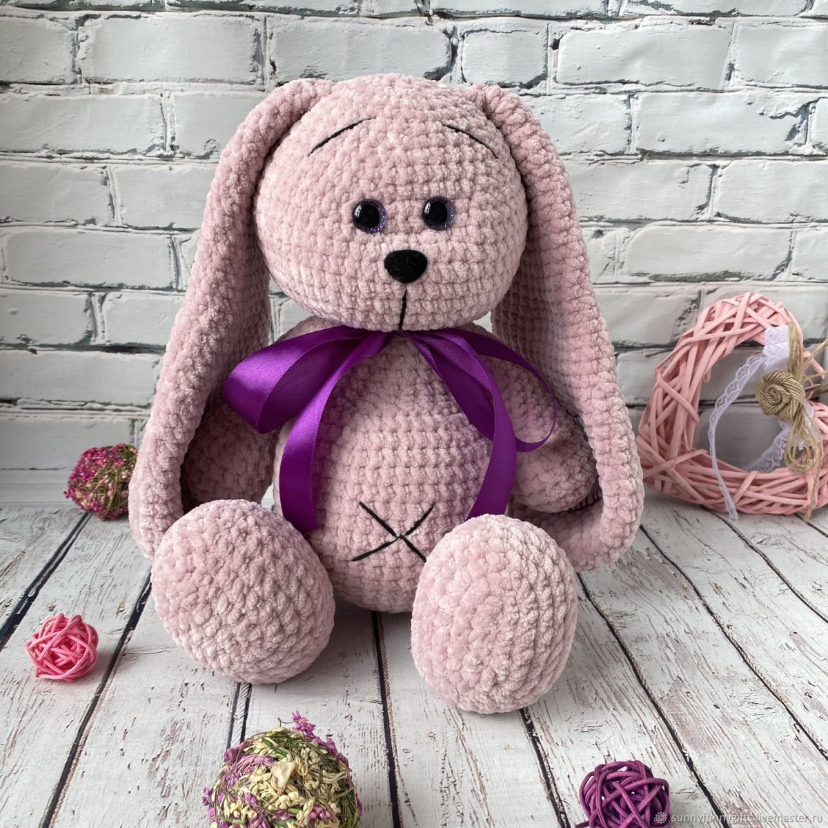 Вязаные игрушки из плюшевой пряжи