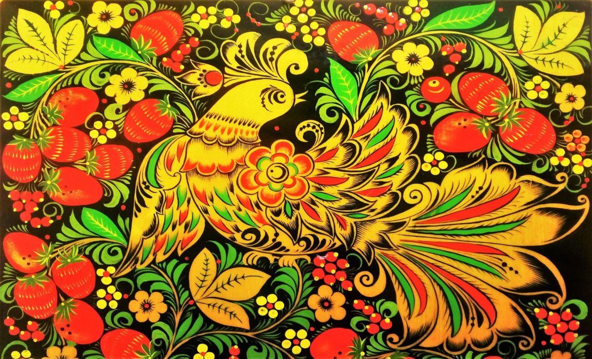 Хохломская роспись Жар птица