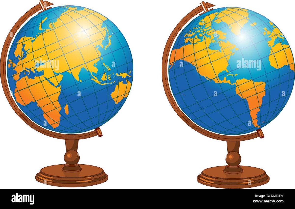 Глобус на белом фоне