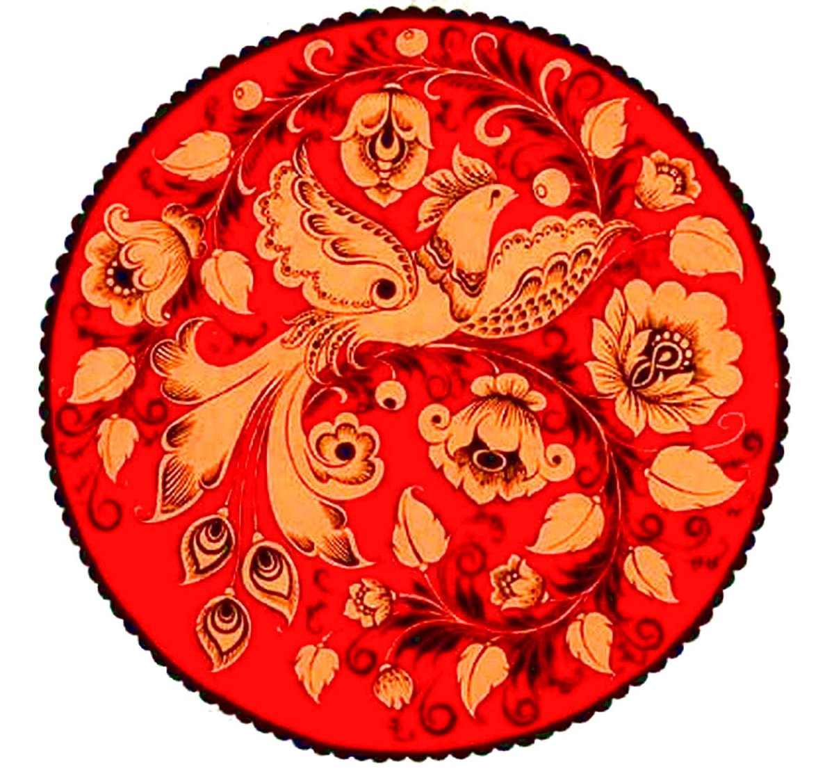 Хохломская роспись под фон