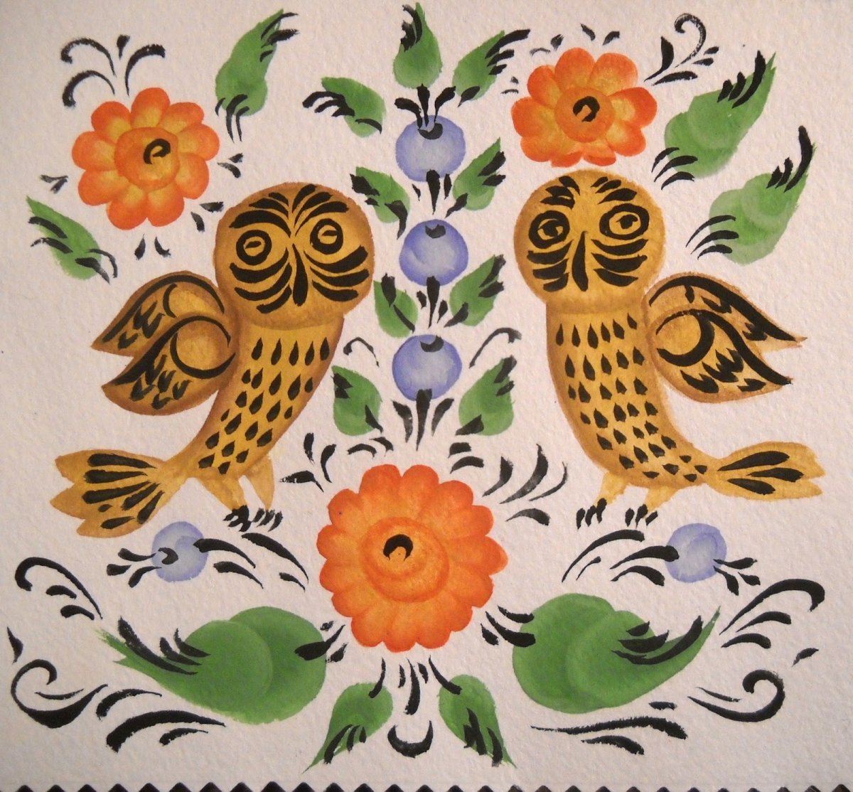 Русские народные росписи Хохломская