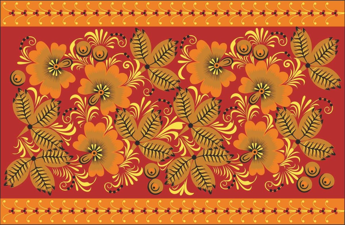 Петриковская роспись в круге