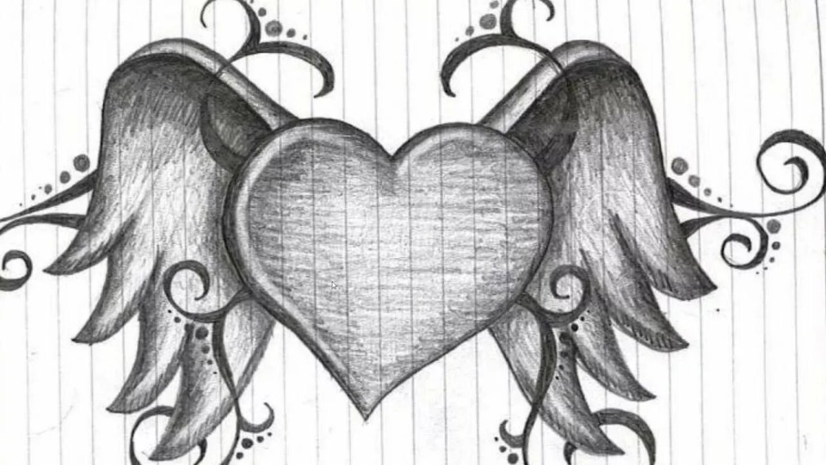 Рисунки для срисовки сердечки